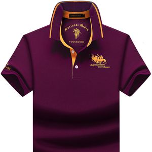 Herrpolos polo kort ärm t -shirt Sommarmän Loose Lapel Stor storlek Halva ärm Tshirt Polo Femme 230901