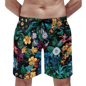 Herrshorts tropiska bräde män trädgård blommor tryck strandbyxor trenky badstammar stor storlek