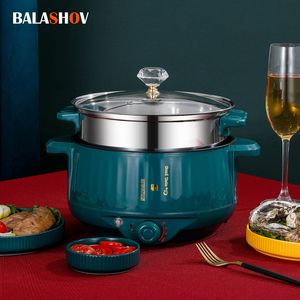 Electric Rice Cooker Multifunctional Nonstick Cookware Pot with Double Boiler for Kitchen Soup Cooking, 1732L, 230901