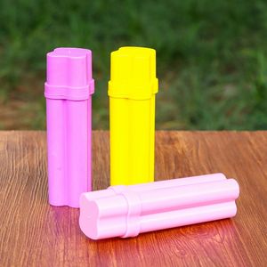 Colorful Plastic Double Joint Cigarette Cigar Lighter Stash Case Portable Multifunctional Pocket Storage Box Herb Tobacco Preroll Rolling Sealing Container DHL