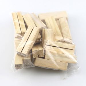 Andra evenemangsfestleveranser 20st Natural Wood Name Memo Clips PO Holder Affärskortstativ Desktop Message Organizer 230901