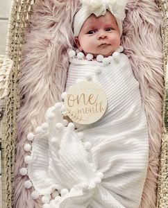 Decken Baumwolle Musselin Swaddle Für Geborene Babys Quaste Empfang Decke Wrap Infant Schlafen Quilt Abdeckung 90x90