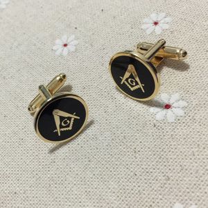 Manschettlänkar Freemason Masonic Men Cuff Links Pins Metal Badge Compass and Square med G Sleeve -knappen för Lodge Free Masons 230904