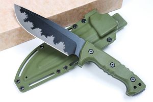 Sonderangebot M33 Outdoor Strong Survival Gerades Messer 8Cr13Mov Stone Wash Drop Point Klinge Full Tang GFN Griff Feste Klinge Taktische Messer mit Kydex