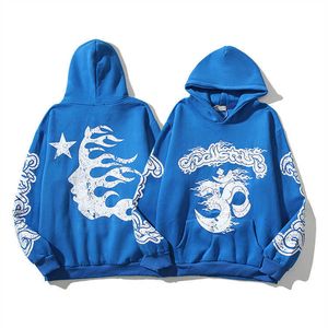 Sweatshirts Erkekler Hellstar Hoodie y2k kapüşonlu sweatshirt hip hop bahis grafik baskısı pembe büyük boyutlu erkekler kadınlar harajuku gotik üstleri cehennem strachsuit h6