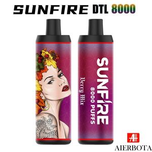 Vendita all'ingrosso autentico Sunfire 8k puff più di 7000 monouso Ecig DTL Vape Mesh Coil puff 18ML Carrelli preriempiti Vape Big Puff dalla fornitura del produttore