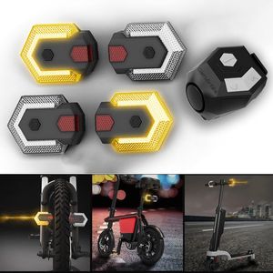 Luci per bici LED Bicicletta Telecomando senza fili Indicatore di direzione Clacson Fanale posteriore Lampada di avvertimento bici impermeabile per accessori ciclismo all'aperto 230904