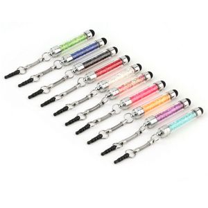 Crystal Diamond Stylus Touch Screen Pen with 3.5mm Dust Plug for Capacitive Screen Tablet Android Mobile Phones