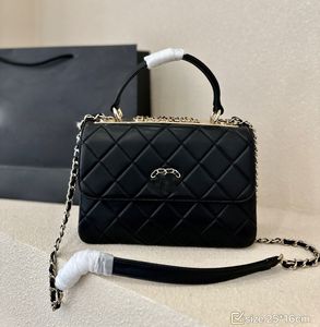 CC Trendy Serisi Tasarımcı Crossbody Bag Küçük Tote Çanta Omuz Çantası Lady debriyaj Çanta Kadın Çantalar Çanta Üst Kaliteli Zincir Çantalar Orijin Deri Klasik Flap25*18cm