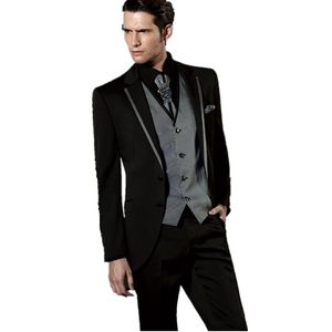 Customize tuxedo Two Buttons Handsome Notch Lapel Groom Tuxedos Men Suits Wedding/Prom/Dinner Man Blazer Jacket W126112