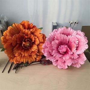 Sztuczne peony na przyjęcie weselne duże pokazy kwiatów Rekwizyty Fałszywe kwiaty DIY Flower Tła Dekoracja ściany 220621291q