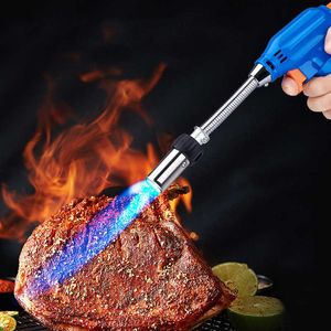 BBQ Matlagningssvetsfackla propan ingen gasfackla självtändning trigger stil uppvärmning lödbrännare svetsning VVS -munstycken camping bsek