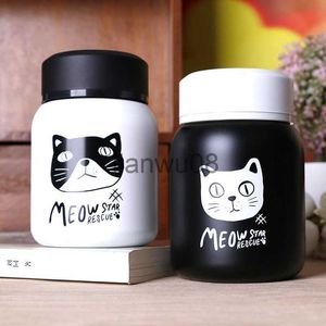 Cups Dishes Utensils 350ml Cartoon Adorable Cats Vacuum Thermos Kid Water Bottle Stainless Steel Cup Flasks Mug Children Gift x0904