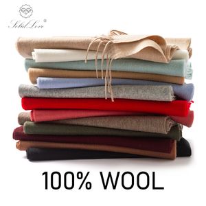 Scarves Solidlove Wool Winter Scarf Women Scarves Adult Scarves for ladies 100% Wool scarf women Fashion Cashmere Poncho Wrap 230904