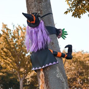 その他のイベントパーティーは、ハロウィーンの屋外の装飾が魔女を木の庭の装飾に衝突させ、庭の芝生パティオポーチ230904のためのクラシックフライングペンダントにクラッシュします