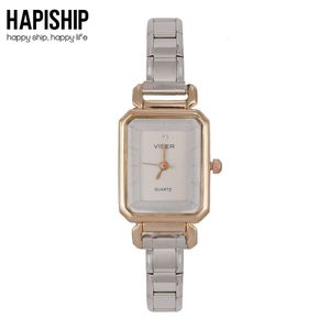 Armreif Hapiship Mode Männer Frauen Edelstahl Rose Uhr Armband Armreif Für Party Freund Frau Geburtstag Schmuck Geschenk G134 230901