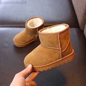 First Walkers Fashion Children الأحذية غير الرسمية Girls Boy Cotton Snow Boots Warm Kids Boots Boy Winter Cotton Shoes Sneakers LF230904