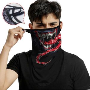 Bisiklet Kapakları Maskeler Earloop Ears Koruyucu Kayak Maskesi Kafatası Bandana Maskeleri Ordu Balaclava Yürüyüş Kamp Kampı Hayalet Eşarp Boyun Gaiter Kadın Erkekler X0904