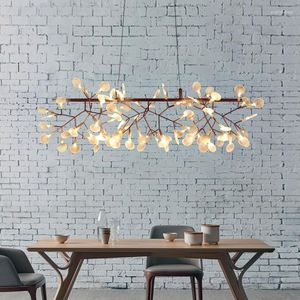 Lampadari a led Lampadario artistico Lampada a sospensione Luce Arredamento della stanza Lucciola Elegante designer Ramo di un albero Sala da pranzo Cucina Isola Soffitto