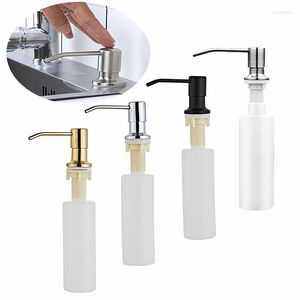 Dispenser di sapone liquido 1PCS 300ML Lavello da cucina Testa in acciaio inossidabile Distributore di detersivo ABS Dispenser per lozioni Accessori per il bagno