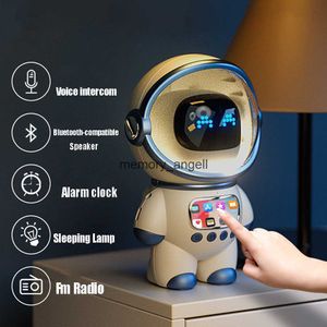 Портативные колонки Smart Astronaut Bluetooth-совместимый динамик Мини-звуковая коробка Портативная стереосистема Ai Интерактивное аудио с будильником Креативный подарок HKD230905