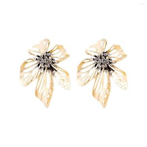 Boucles d'oreilles pendantes Vedawas en métal en forme de fleur surélevée pour femmes, Vintage, fait à la main, perlé, bijoux de fête de mariage tendance, 2023