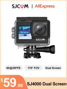 Спортивные экшн-видеокамеры Экшн-камера SJCAM Серия SJ4000 SJ4000 AIR SJ4000 Двойной экран 4K 30FPS WIFI Подводные водонепроницаемые спортивные видеокамеры DV 230904