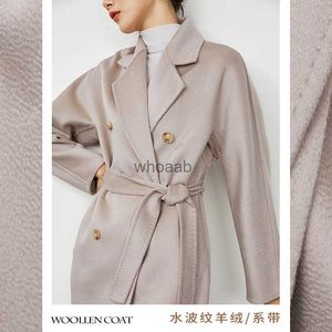 Women's Wool Blends Classic 2023 Winter High-End Double-Sided Cashmere Coat Women's Long Woolen Woolen Tygrock Fashion Winter Wool Coat 4 Colors HKD230904