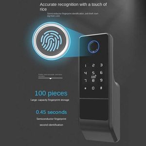 Serrature per porte Bluetooth APP Smart Door Lock Password digitale Impronta digitale Serratura elettronica per porta esterna in ferro HKD230903