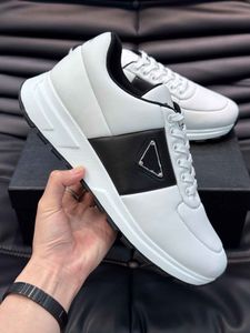 Vinterdesigner Triangle Men Prax Sneakers Shoes Renylon Borsted Leather Mens Mesh Casual Walking Breath Runner Casual Outdoor Trainer EU 38-46