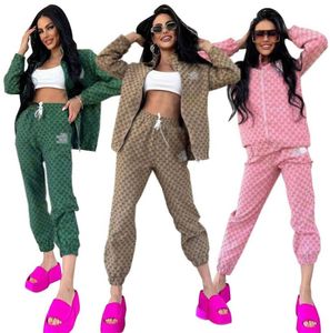 autunno nuove tute da donna marchio di lusso tuta sportiva casual set da 2 pezzi tute firmate