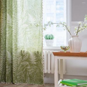 Шторы с принтом листьев, элегантные шторы для комнаты, устойчивые к выцветанию, стильные, простые в уходе для домашней столовой