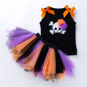 Clothing Sets For 1-5 Years Infant Girls TopSkirt Dress 2 pcs Children's Clothing Casual Halloween Baby Girls Cute Outfit Sets 230901