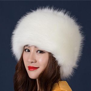 Berety modne aksamitne zimowe czapki kopuły faux futra hat Fałszywe czapki dla kobiet czapki kość d-1861253h