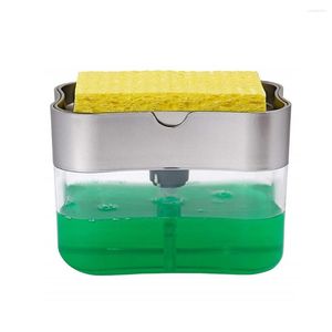 Liquid Soap Dispenser 2-in-1Sponge Rack And Sponge Caddy 13 Ounces Beach Towel