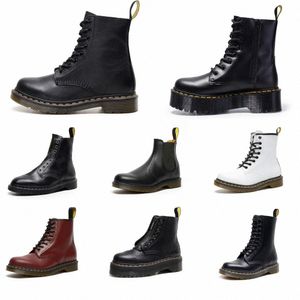 مصمم أزياء أحذية قصيرة الرجال نساء مارتن جلود عالية الشتاء الجوارب الثلج أوكسفورد أسفل أحذية الكاحل الأسود أبيض الأحذية Z3N4#