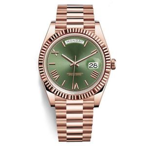 20 cores top de alta qualidade amarelo rosa ouro presidente rosto grande data mecânica automática relógio à prova d' água aço inoxidável masculino watchc198l