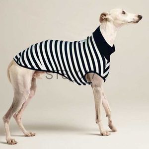 Dog Apparel Italian Greyhound Dress Striped Stretch Summer Vest Black Whippet Dress x0904