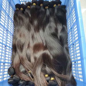 Raw Unprocessed burmese straight single donor hair 3 bundles package natural brown color soft texture