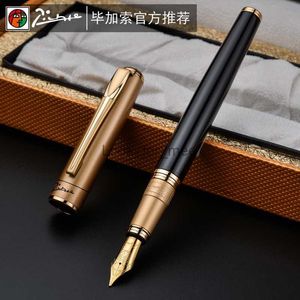 Fountain Pens Picasso 906 Athens Dynasty Fine Nib / Kaligrafii Bent Nib Fountain Pen Oryginalne pudełko Opcjonalne czarne z szlachetną złotą / srebrną czapką HKD230904