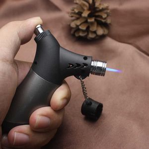 Fixed Flame Jet Butane Cigar Lighter Torch Turbine Cigarette 1300 C spray Gun Fireproof Windproof Lighter No Gas 3QQE