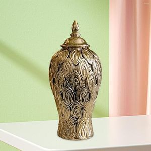 Bottiglie di stoccaggio Vasi di fiori in porcellana di lusso Vaso del tempio Bottiglia Ornamento Centrotavola decorativo Vaso di caramelle