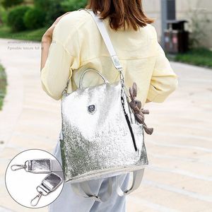 Aufbewahrungstaschen Damen Bling Pailletten Rucksack Teenager Mädchen Studenten Mode Schule Casual Reiserucksack Mochila Feminina