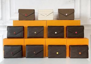 10a designer plånbok kvinnor purses mini plånböcker kontant fällbara väskekortpaket läder plånbok multi färg stratifierad designväska vikar blixtlås med låda plånbok