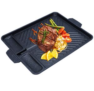 Poêles Barbecue Grill Pan antiadhésif Portable Omelette Style coréen griller pour BBQ cuisson pique-nique extérieur intérieur Camping 230901