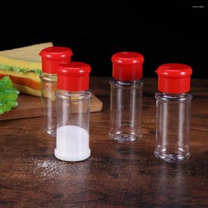 Set di stoviglie 10 pezzi Bottiglie di condimento in plastica Contenitore trasparente Barattoli di spezie per pepe nero Contenitori Go Piatti