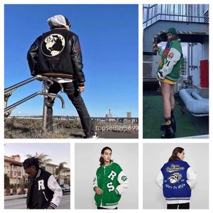 Varsity-Jacke, Beflockung, Lederjacke, Herren, Stickerei, Jacken, Unisex, modisch, übergroß, Hip Hop, Varsity-Baseball-Lederhülle, Loo269b