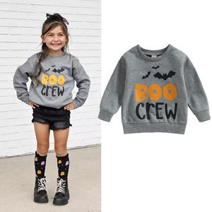 Hoodies Sweatshirts FOCUSNORM 0-4Y Halloween Kids Girls Boys Autumn T Shirts Letters Bat Print Pullover Long Sleeve Sweatshirt Tops 230901