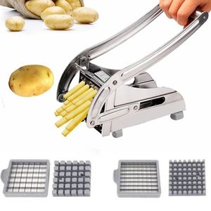 Fruit Vegetable Tools Stainless Steel Potato Slicer Cutter French Fries Machine For Kitchen Manual Gadgets 230901