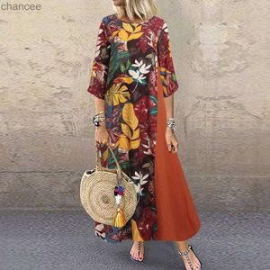 Basic Casual Dresses Summer Dress for Women Long Fashion Clothes Ethnic Style Women Clothing Casual Vintage Elegant Cotton Linen Loose Comfortable LST230904